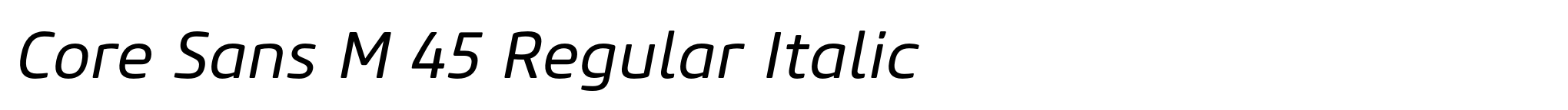 Core Sans M 45 Regular Italic image